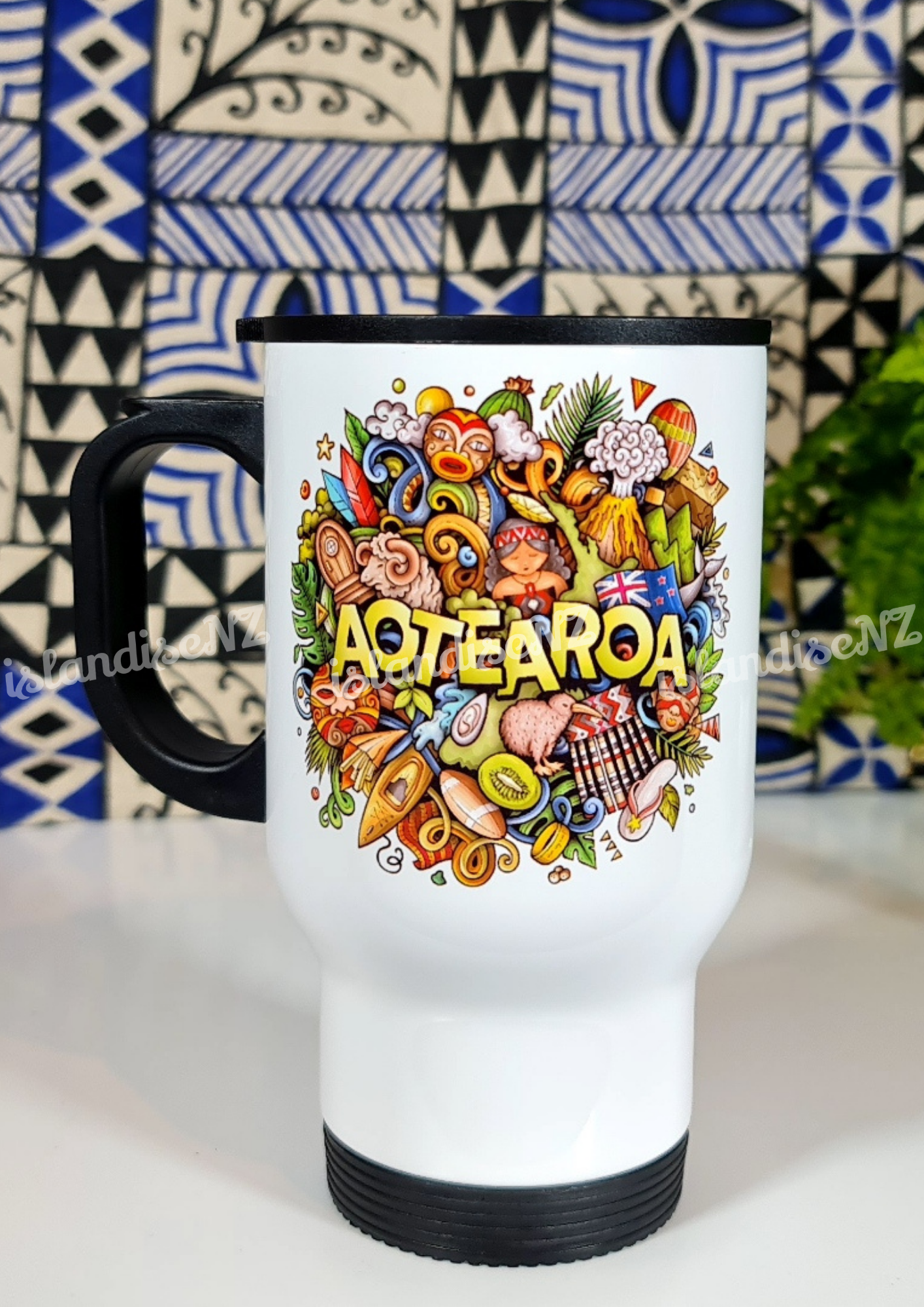 AOTEAROA/NEW ZEALAND - 15oz/440ml Stainless Steel Travel Mug
