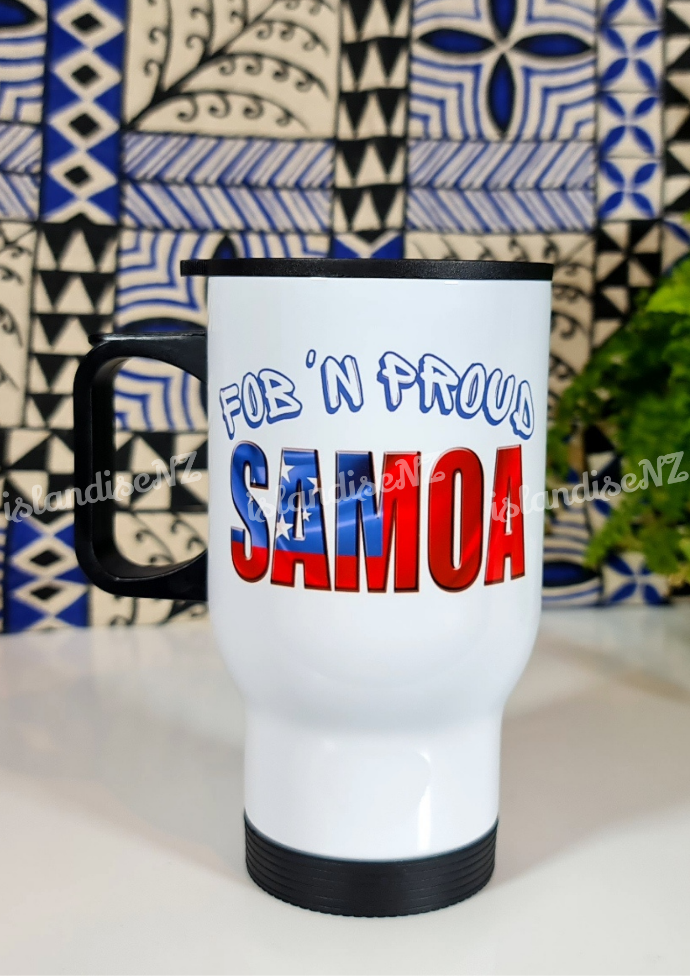 FOB 'N PROUD SAMOA - 15oz/440ml Stainless Steel Travel Mug