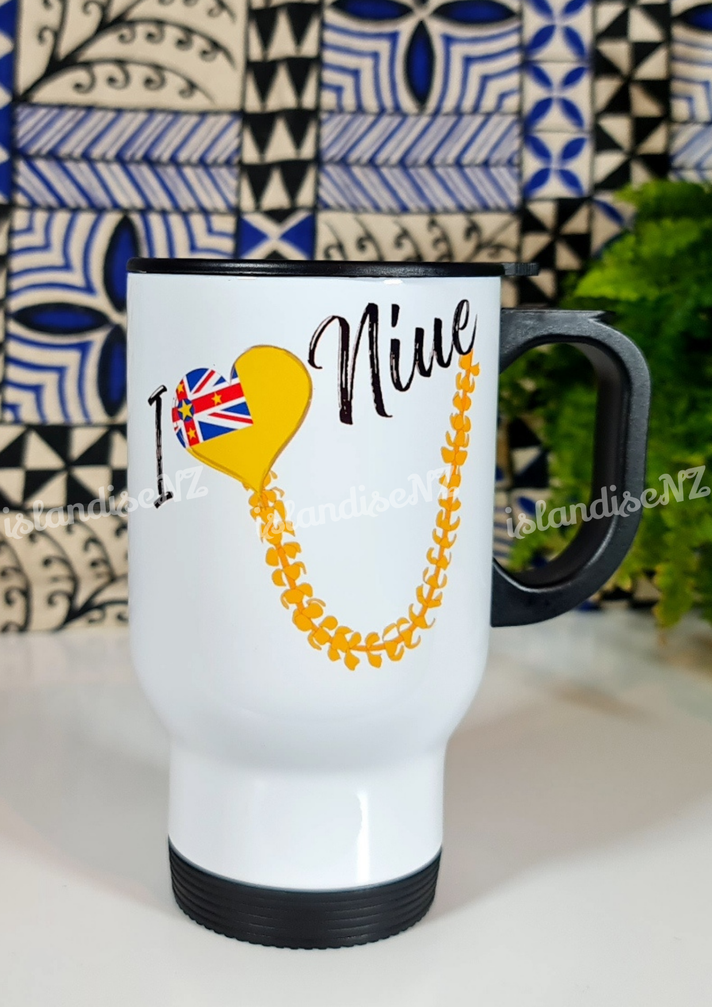 I LOVE NIUE - 15oz/440ml Stainless Steel Travel Mug