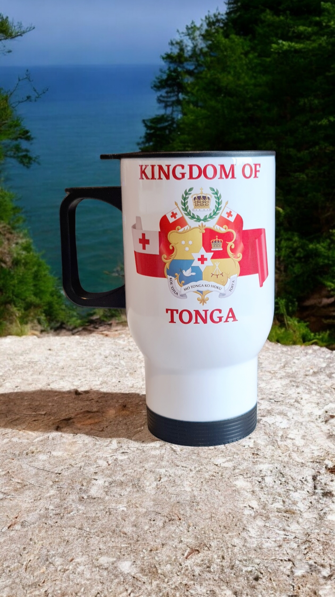 KINGDOM OF TONGA - 15oz/440ml Stainless Steel Travel Mug