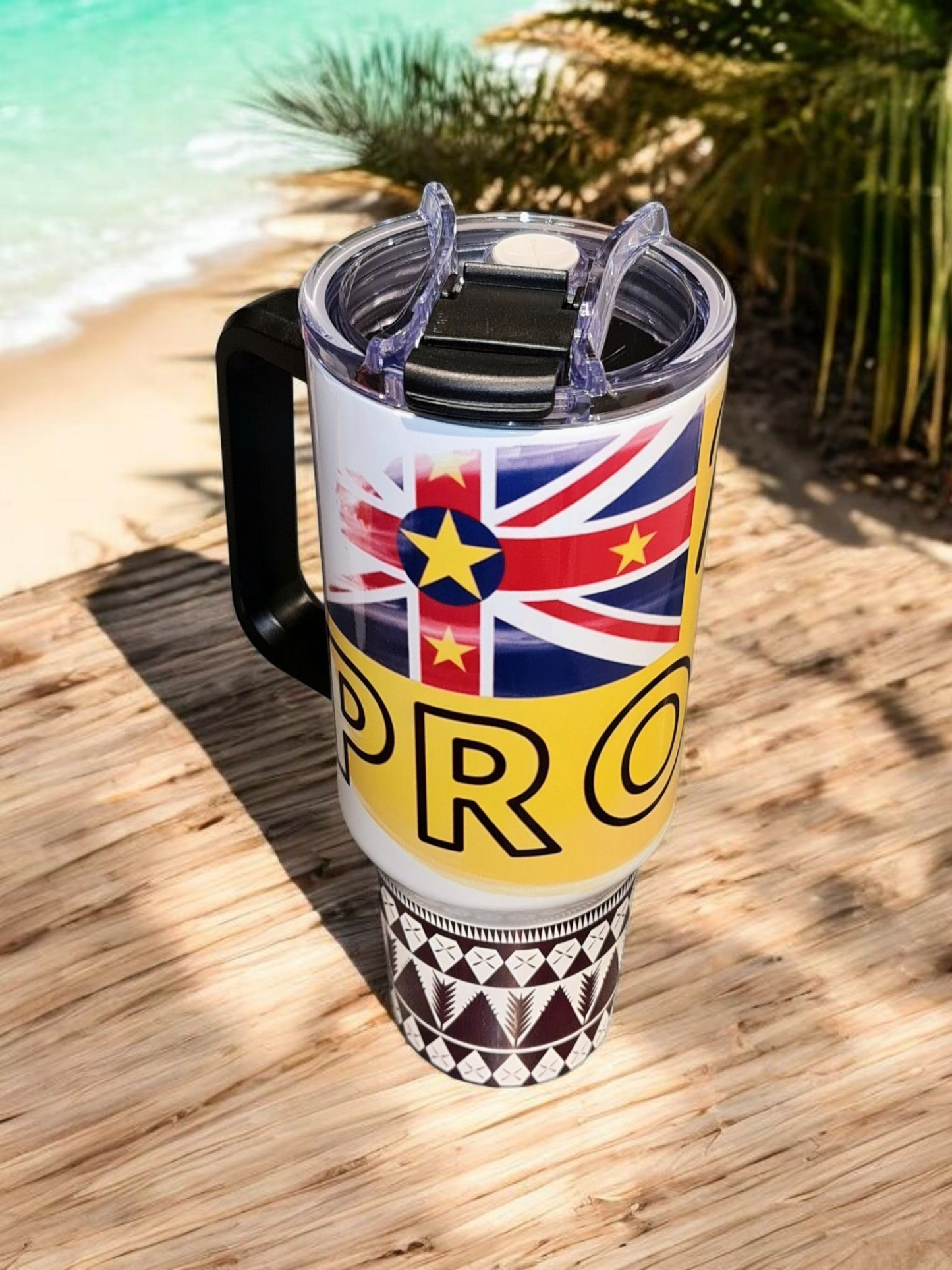 NIUE PROUD - 1.2 Litre/40oz Stainless Steel Tumbler with handle