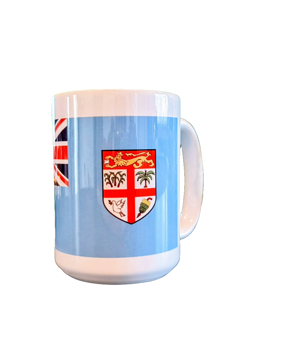 FIJI FLAG - 15oz/440ml White Ceramic Mug