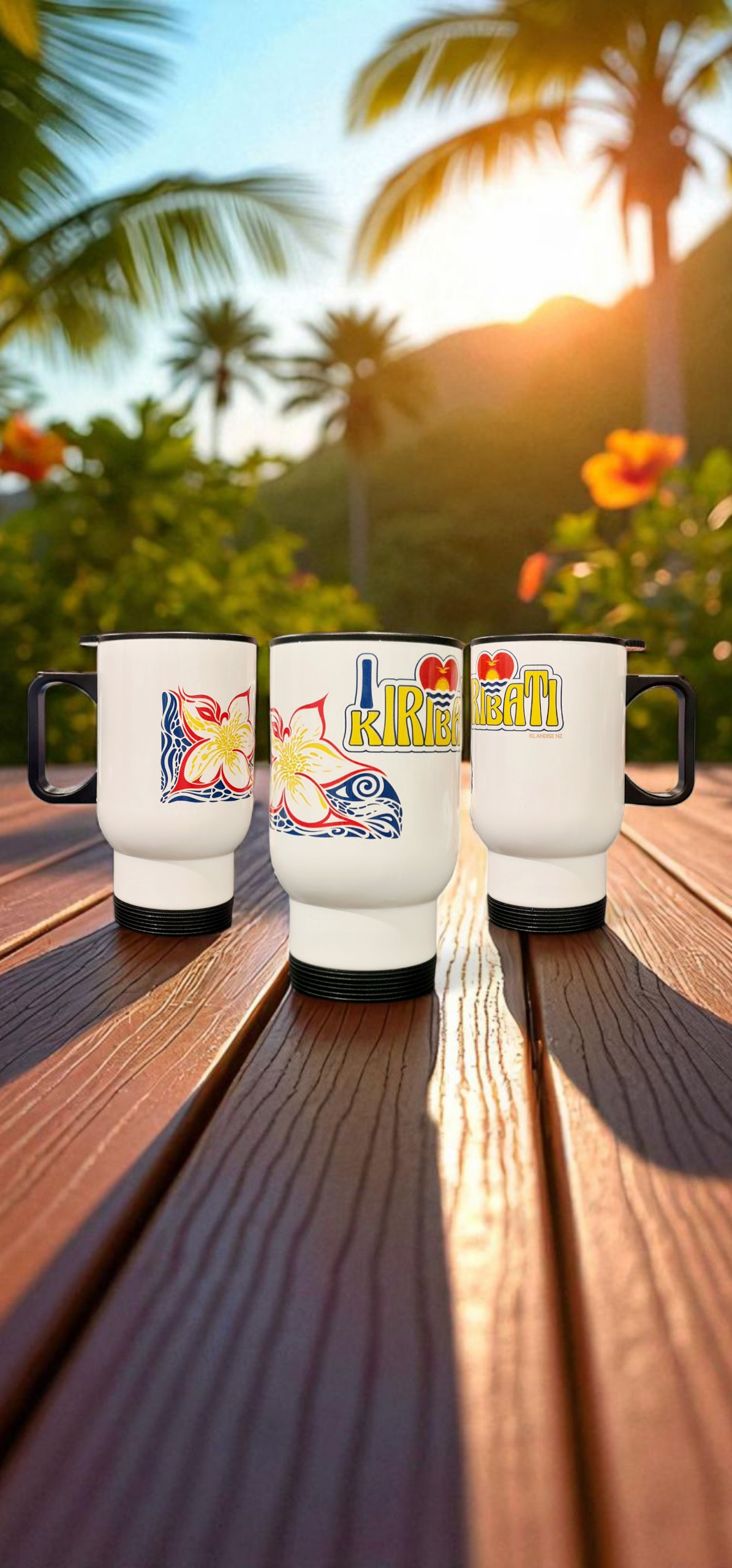 I LOVE KIRIBATI - 15oz/440ml Stainless Steel Travel Mug