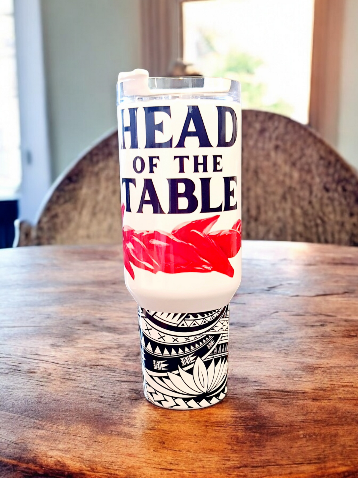 HEAD OF THE TABLE ('Aiga) - 1.2 Litre/40oz Stainless Steel Tumbler with handle
