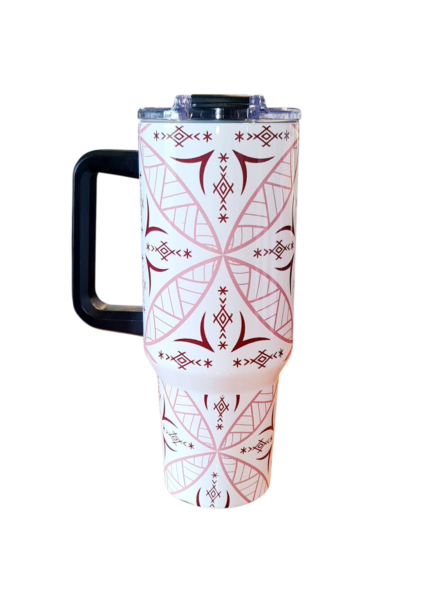 MALU FLOWER - 1.2 Litre/40oz Stainless Steel Tumbler with Handle