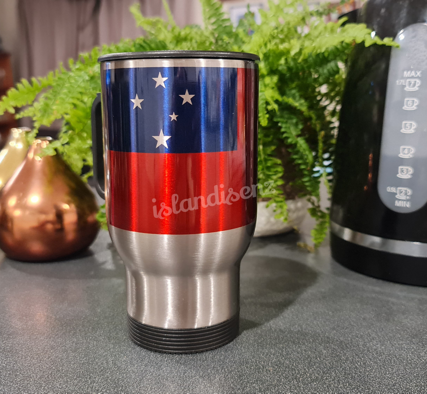 SAMOA FLAG - 15oz/440ml Stainless Steel Travel Mug