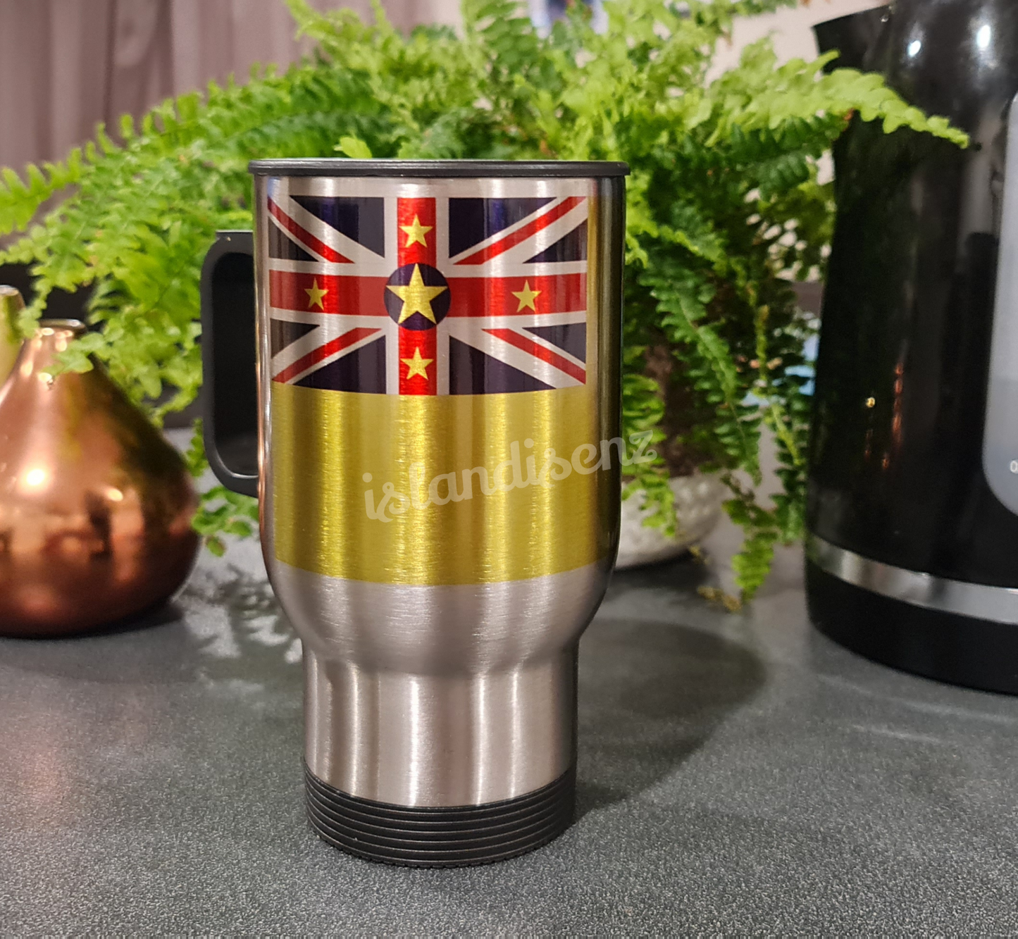 NIUE FLAG - 15oz/440ml Stainless Steel Travel Mug