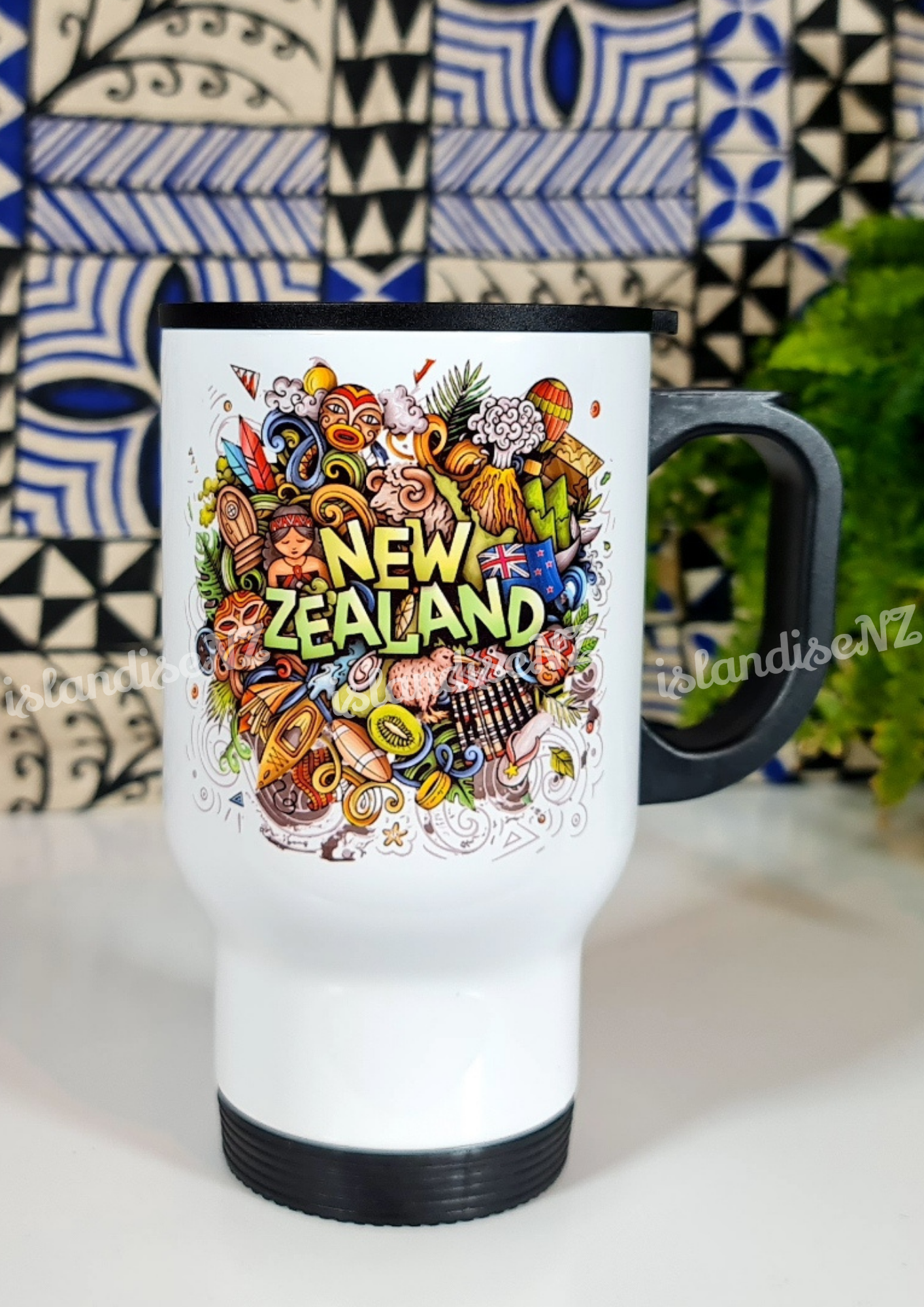 AOTEAROA/NEW ZEALAND ICONIC - 15oz/440ml Stainless Steel Travel Mug