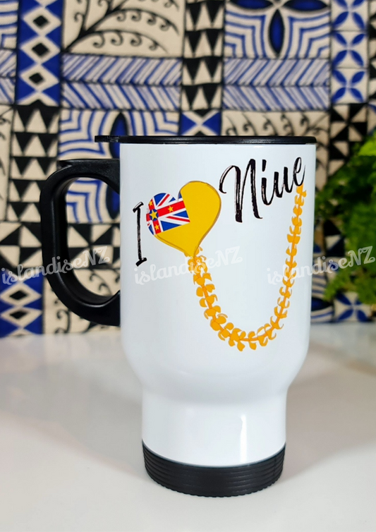 I LOVE NIUE - 15oz/440ml Stainless Steel Travel Mug