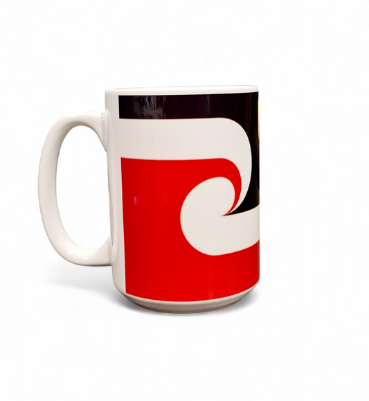 MAORI FLAG/Tino Rangatiratanga: 15oz/440ml White Ceramic Mug