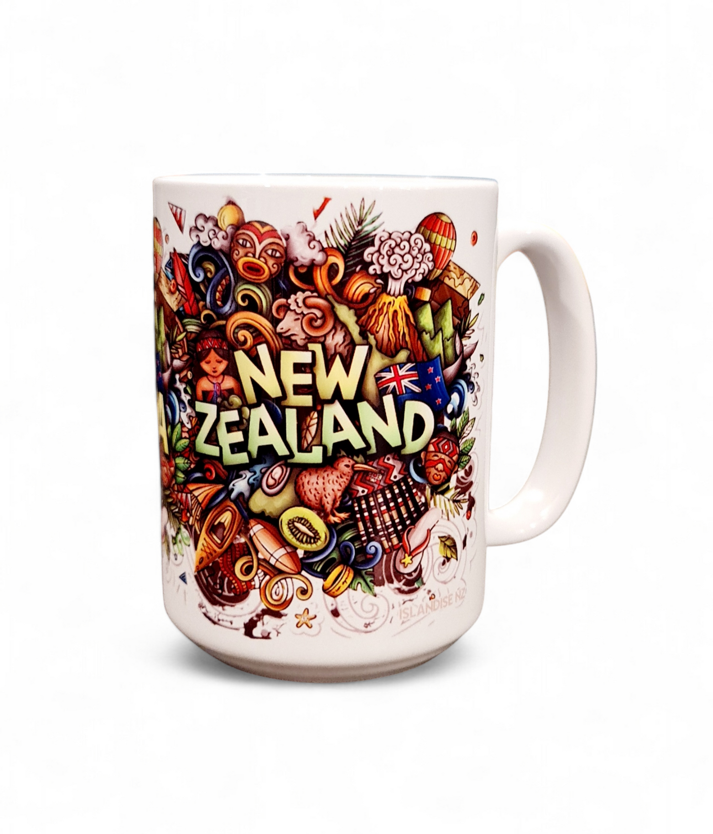 AOTEAROA NEW ZEALAND - 15oz/440ml White Ceramic Mug