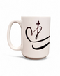 WALK IN FAITH, NOT BY SIGHT - 15oz/440ml White Ceramic Mug