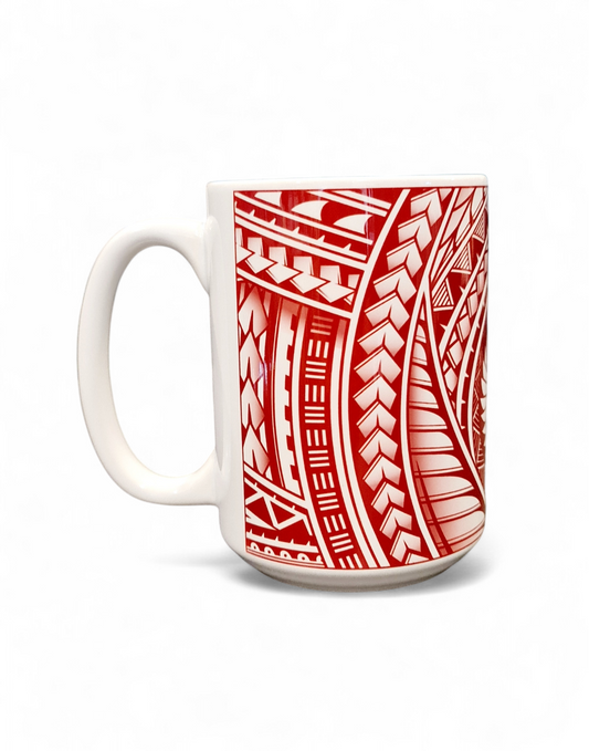 NESIAN FLAIR - 15oz/440ml White Ceramic Mug