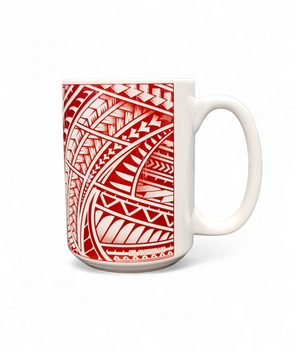 NESIAN FLAIR - 15oz/440ml White Ceramic Mug