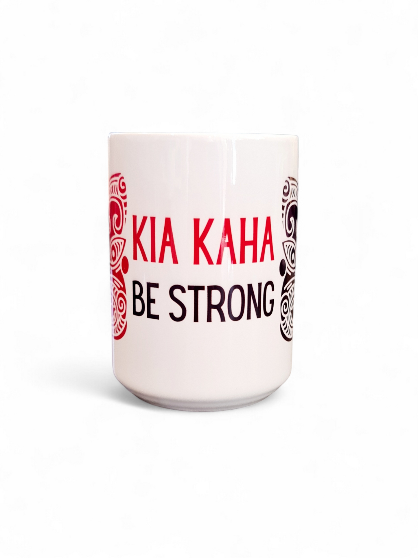 KIA KAHA/BE STRONG - 15oz/440ml White Ceramic Mug