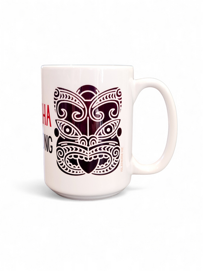 KIA KAHA/BE STRONG - 15oz/440ml White Ceramic Mug