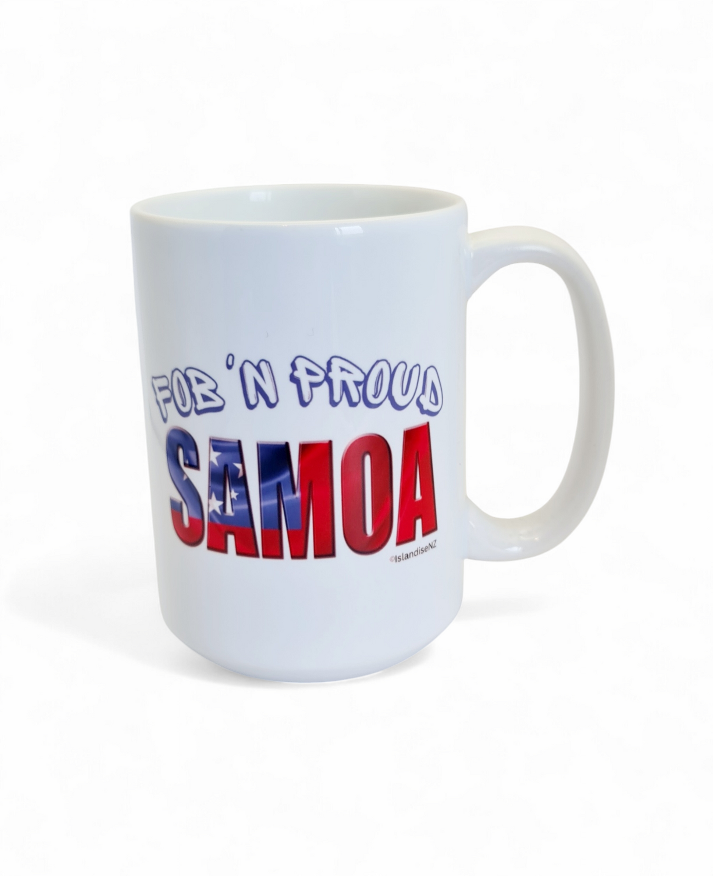 FOB 'N PROUD SAMOA - 15oz/440ml White Ceramic Mug