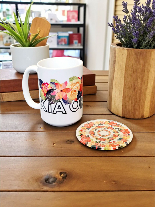 KIA ORANA - Matching Mug & Coaster Set