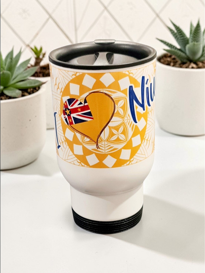 I LOVE NIUE - 15oz/440ml Stainless Steel Travel Mug