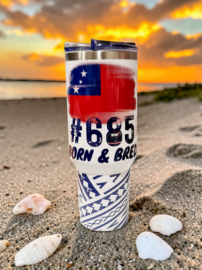 #685 BORN & BRED - 1.2Litre/40oz Stainless Steel Tumbler with Handle