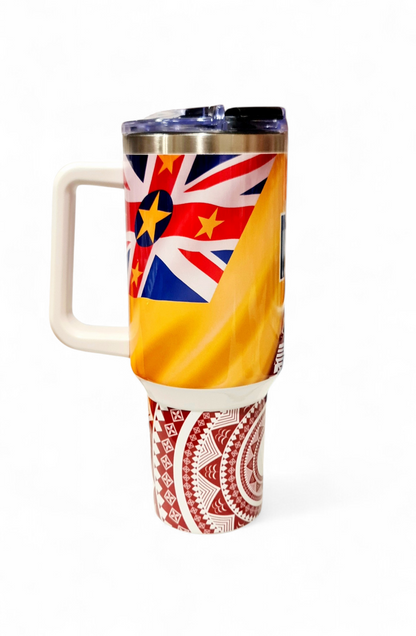NIUE THE ROCK OF MY HEART - 1.2Litre/40oz Stainless Steel Tumbler with Handle