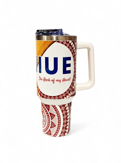 NIUE THE ROCK OF MY HEART - 1.2Litre/40oz Stainless Steel Tumbler with Handle