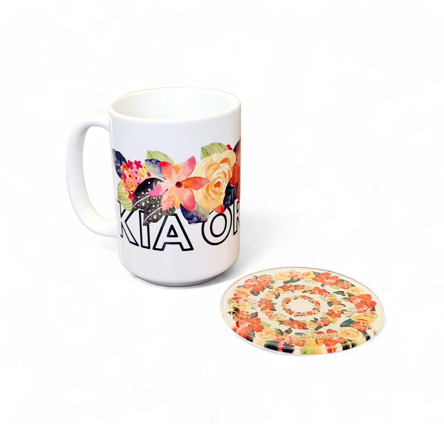 KIA ORANA - Matching Mug & Coaster Set