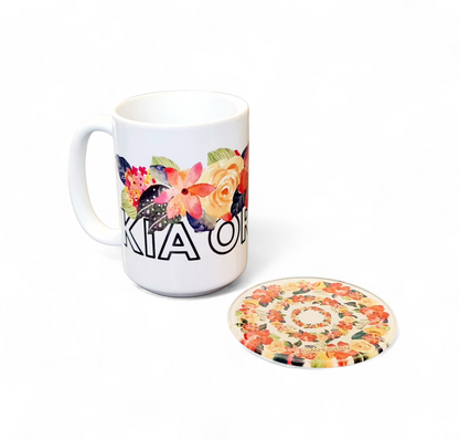 KIA ORANA - Matching Mug & Coaster Set