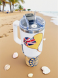 I LOVE NIUE - 1.2Litre/40oz Stainless Steel Tumbler with Handle