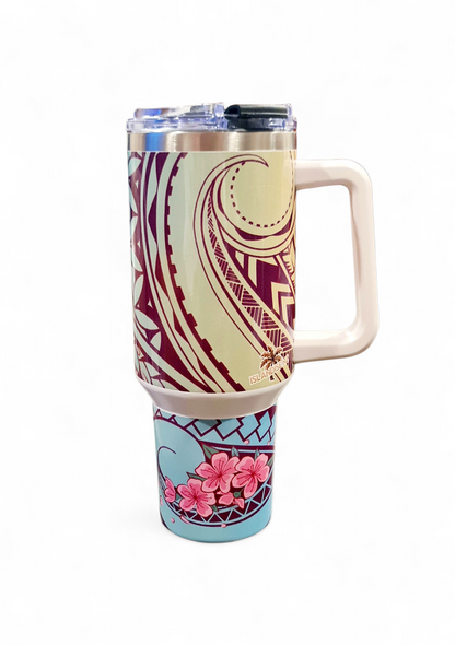 AUTE PASIFIKA - 1.2LItre/40oz Stainless Steel Tumbler with Handle