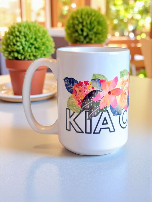 KIA ORANA - 15oz/440ml White Ceramic Mug