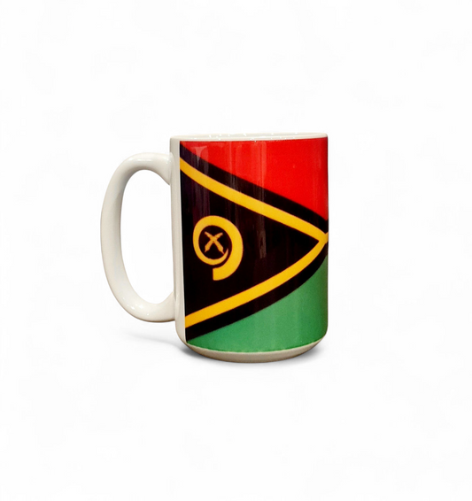 VANUATU FLAG - 440ml/15oz White Ceramic Mug