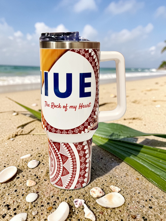 NIUE THE ROCK OF MY HEART - 1.2Litre/40oz Stainless Steel Tumbler with Handle