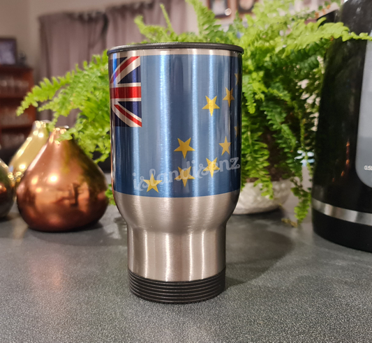 TUVALU FLAG - 15oz/440ml Stainless Steel Travel Mug