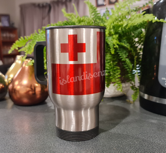 TONGA FLAG - 15oz/440ml Stainless Steel Travel Mug